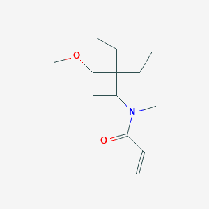 molecular formula C13H23NO2 B2648568 N-(2,2-Diethyl-3-methoxycyclobutyl)-N-methylprop-2-enamide CAS No. 2411277-91-1