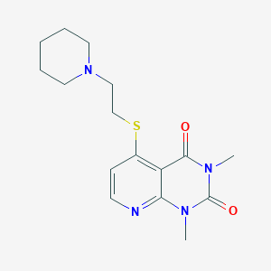 1,3-dimethyl-5-((2-(piperidin-1-yl)ethyl)thio)pyrido[2,3-d]pyrimidine-2,4(1H,3H)-dione