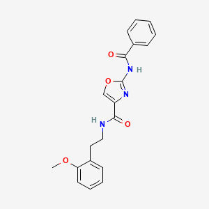 molecular formula C20H19N3O4 B2648571 2-benzamido-N-(2-methoxyphenethyl)oxazole-4-carboxamide CAS No. 1334370-58-9