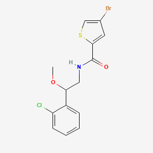 molecular formula C14H13BrClNO2S B2648572 4-bromo-N-(2-(2-chlorophenyl)-2-methoxyethyl)thiophene-2-carboxamide CAS No. 1788677-92-8