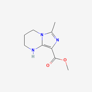 molecular formula C9H13N3O2 B2648580 Methyl 6-methyl-1H,2H,3H,4H-imidazo[1,5-a]pyrimidine-8-carboxylate CAS No. 2126159-79-1
