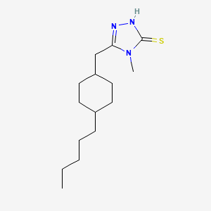 4-methyl-5-[(4-pentylcyclohexyl)methyl]-4H-1,2,4-triazole-3-thiol
