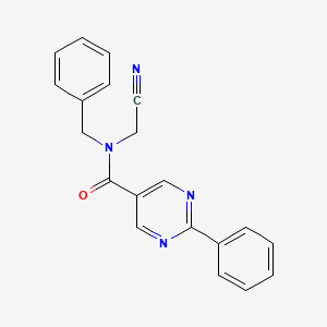 molecular formula C20H16N4O B2648599 N-benzyl-N-(cyanomethyl)-2-phenylpyrimidine-5-carboxamide CAS No. 1252301-80-6