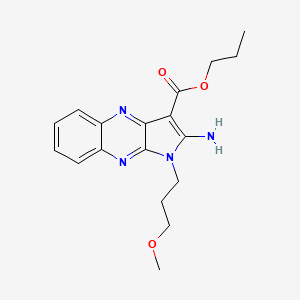 molecular formula C18H22N4O3 B2648603 propyl 2-amino-1-(3-methoxypropyl)-1H-pyrrolo[2,3-b]quinoxaline-3-carboxylate CAS No. 844854-42-8