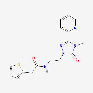N-(2-(4-methyl-5-oxo-3-(pyridin-2-yl)-4,5-dihydro-1H-1,2,4-triazol-1-yl)ethyl)-2-(thiophen-2-yl)acetamide