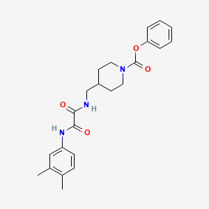 Phenyl 4-((2-((3,4-dimethylphenyl)amino)-2-oxoacetamido)methyl)piperidine-1-carboxylate
