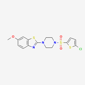 2-(4-((5-Chlorothiophen-2-yl)sulfonyl)piperazin-1-yl)-6-methoxybenzo[d]thiazole