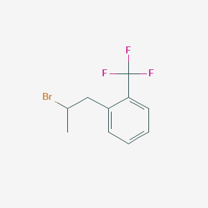 molecular formula C10H10BrF3 B2648624 1-(2-Bromopropyl)-2-(trifluoromethyl)-benzene CAS No. 1341420-14-1