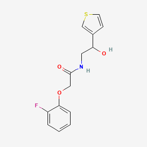molecular formula C14H14FNO3S B2648630 2-(2-氟苯氧基)-N-(2-羟基-2-(噻吩-3-基)乙基)乙酰胺 CAS No. 1251615-22-1