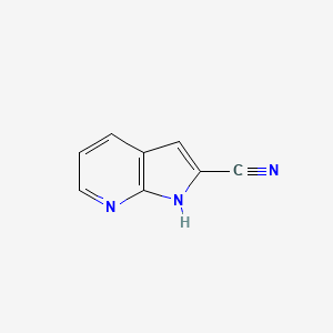 molecular formula C8H5N3 B2648638 1H-吡咯并[2,3-b]吡啶-2-腈 CAS No. 1261627-31-9