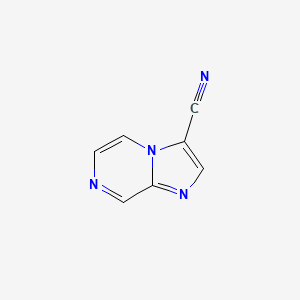 molecular formula C7H4N4 B2648645 咪唑并[1,2-a]哒嗪-3-腈 CAS No. 1208084-33-6