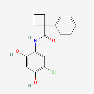 molecular formula C17H16ClNO3 B2648649 N-(5-Chloro-2,4-Dihydroxyphenyl)-1-Phenylcyclobutanecarboxamide CAS No. 1436798-56-9