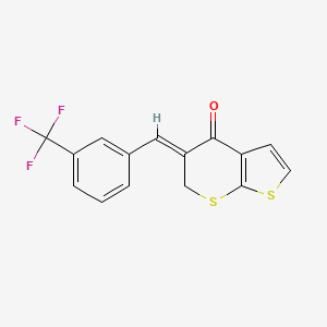 (5Z)-5-{[3-(trifluoromethyl)phenyl]methylidene}-4H,5H,6H-thieno[2,3-b]thiopyran-4-one