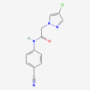 2-(4-chloro-1H-pyrazol-1-yl)-N-(4-cyanophenyl)acetamide