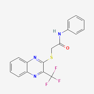 N-phenyl-2-{[3-(trifluoromethyl)-2-quinoxalinyl]sulfanyl}acetamide
