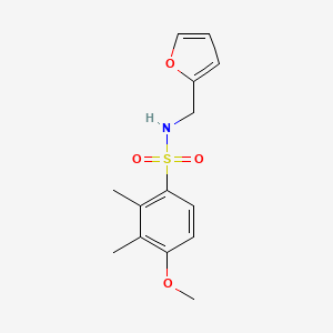 N-(furan-2-ylmethyl)-4-methoxy-2,3-dimethylbenzenesulfonamide