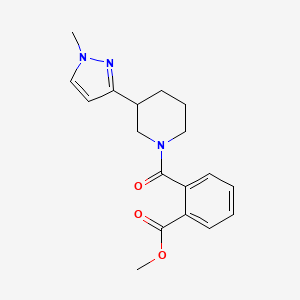 methyl 2-(3-(1-methyl-1H-pyrazol-3-yl)piperidine-1-carbonyl)benzoate