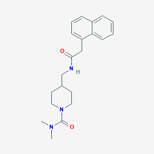 molecular formula C21H27N3O2 B2648683 N,N-dimethyl-4-((2-(naphthalen-1-yl)acetamido)methyl)piperidine-1-carboxamide CAS No. 2034377-02-9
