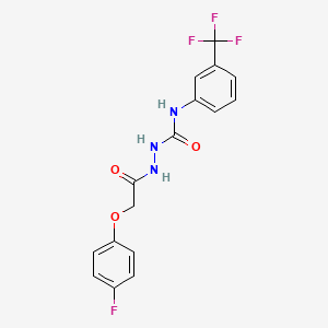 1-[[2-(4-Fluorophenoxy)acetyl]amino]-3-[3-(trifluoromethyl)phenyl]urea