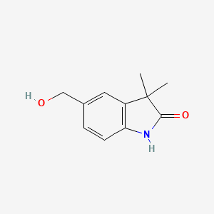 molecular formula C11H13NO2 B2648696 5-(羟甲基)-3,3-二甲基-2,3-二氢-1H-吲哚-2-酮 CAS No. 1368895-64-0