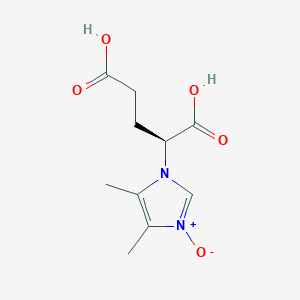 molecular formula C10H14N2O5 B2648703 (2S)-2-(4,5-dimethyl-3-oxido-1H-imidazol-1-yl)pentanedioic acid CAS No. 126264-03-7