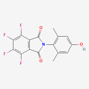 molecular formula C16H9F4NO3 B2648707 4,5,6,7-四氟-2-(4-羟基-2,6-二甲基苯基)异吲哚-1,3-二酮 CAS No. 2416237-13-1