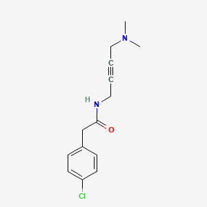 molecular formula C14H17ClN2O B2648720 2-(4-chlorophenyl)-N-(4-(dimethylamino)but-2-yn-1-yl)acetamide CAS No. 1396802-80-4