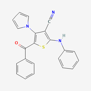 2-Anilino-5-benzoyl-4-pyrrol-1-ylthiophene-3-carbonitrile