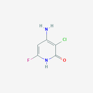 molecular formula C5H4ClFN2O B2648726 4-Amino-3-chloro-6-fluoro-1H-pyridin-2-one CAS No. 1824299-22-0