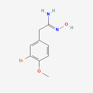 molecular formula C9H11BrN2O2 B2648730 2-(3-Bromo-4-methoxyphenyl)-N'-hydroxyethanimidamide CAS No. 777-64-0