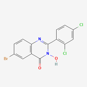 molecular formula C14H7BrCl2N2O2 B2648739 6-溴-2-(2,4-二氯苯基)-3-羟基-4(3H)-喹唑啉酮 CAS No. 477864-83-8