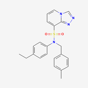 molecular formula C22H22N4O2S B2648740 N-(4-ethylphenyl)-N-[(4-methylphenyl)methyl]-[1,2,4]triazolo[4,3-a]pyridine-8-sulfonamide CAS No. 1251605-49-8