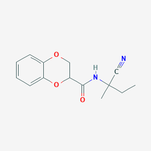molecular formula C14H16N2O3 B2648743 N-(1-cyano-1-methylpropyl)-2,3-dihydro-1,4-benzodioxine-2-carboxamide CAS No. 1252398-51-8