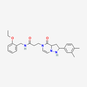 3-[2-(3,4-dimethylphenyl)-4-oxo-4H,5H-pyrazolo[1,5-a]pyrazin-5-yl]-N-[(2-ethoxyphenyl)methyl]propanamide