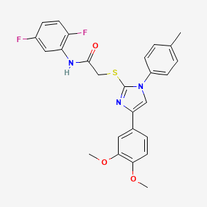 N-(2,5-difluorophenyl)-2-{[4-(3,4-dimethoxyphenyl)-1-(4-methylphenyl)-1H-imidazol-2-yl]sulfanyl}acetamide