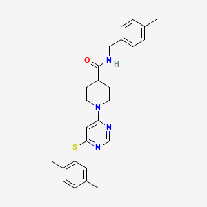 molecular formula C26H30N4OS B2648767 N-(4-{3-[(tert-butylamino)sulfonyl]-4-methylphenyl}-3-methylisoxazol-5-yl)acetamide CAS No. 1115999-25-1