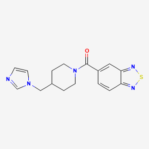 molecular formula C16H17N5OS B2648768 (4-((1H-咪唑-1-基)甲基)哌啶-1-基)(苯并[c][1,2,5]噻二唑-5-基)甲苯酮 CAS No. 1286727-02-3