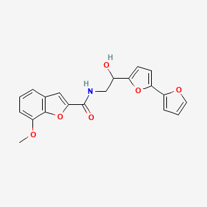 molecular formula C20H17NO6 B2648771 N-(2-{[2,2'-bifuran]-5-yl}-2-hydroxyethyl)-7-methoxy-1-benzofuran-2-carboxamide CAS No. 2319849-21-1