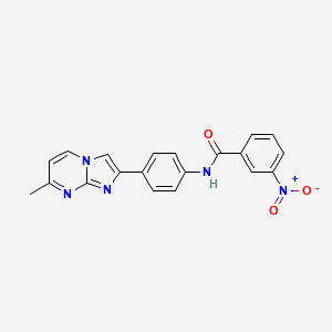 molecular formula C20H15N5O3 B2648777 N-(4-(7-甲基咪唑并[1,2-a]嘧啶-2-基)苯基)-3-硝基苯甲酰胺 CAS No. 923165-11-1