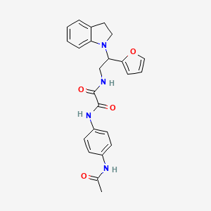 N''-(4-acetamidophenyl)-N-[2-(2-furyl)-2-indolin-1-yl-ethyl]oxamide