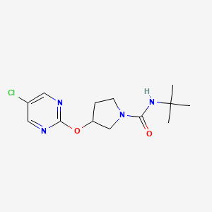 molecular formula C13H19ClN4O2 B2648780 N-(tert-butyl)-3-((5-chloropyrimidin-2-yl)oxy)pyrrolidine-1-carboxamide CAS No. 2034575-76-1