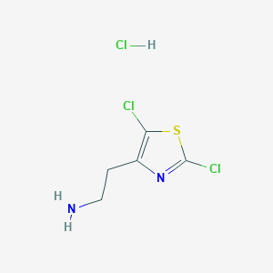 molecular formula C5H7Cl3N2S B2648786 2-(2,5-Dichloro-1,3-thiazol-4-yl)ethanamine;hydrochloride CAS No. 2580197-23-3
