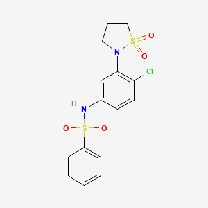 N-(4-chloro-3-(1,1-dioxidoisothiazolidin-2-yl)phenyl)benzenesulfonamide