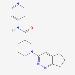 molecular formula C18H21N5O B2648789 1-{5H,6H,7H-环戊[c]哒嗪-3-基}-N-(吡啶-4-基)哌啶-3-甲酰胺 CAS No. 2097889-55-7