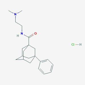 molecular formula C21H31ClN2O B2648791 (1s,3r,5R,7S)-N-(2-(dimethylamino)ethyl)-3-phenyladamantane-1-carboxamide hydrochloride CAS No. 1052404-94-0