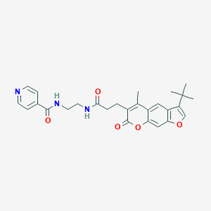 molecular formula C27H29N3O5 B264880 N-(2-{[3-(3-tert-butyl-5-methyl-7-oxo-7H-furo[3,2-g]chromen-6-yl)propanoyl]amino}ethyl)isonicotinamide 