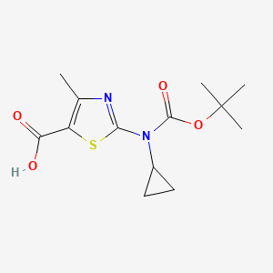 2-[Cyclopropyl-[(2-methylpropan-2-yl)oxycarbonyl]amino]-4-methyl-1,3-thiazole-5-carboxylic acid
