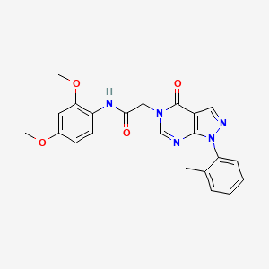 molecular formula C22H21N5O4 B2648818 N-(2,4-dimethoxyphenyl)-2-[1-(2-methylphenyl)-4-oxopyrazolo[3,4-d]pyrimidin-5-yl]acetamide CAS No. 895010-20-5