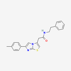 N-phenethyl-2-(6-(p-tolyl)imidazo[2,1-b]thiazol-3-yl)acetamide