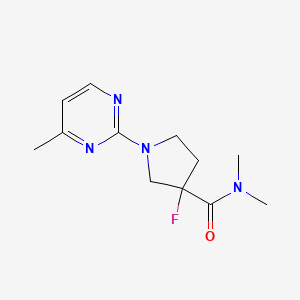 molecular formula C12H17FN4O B2648829 3-fluoro-N,N-dimethyl-1-(4-methylpyrimidin-2-yl)pyrrolidine-3-carboxamide CAS No. 2198093-02-4